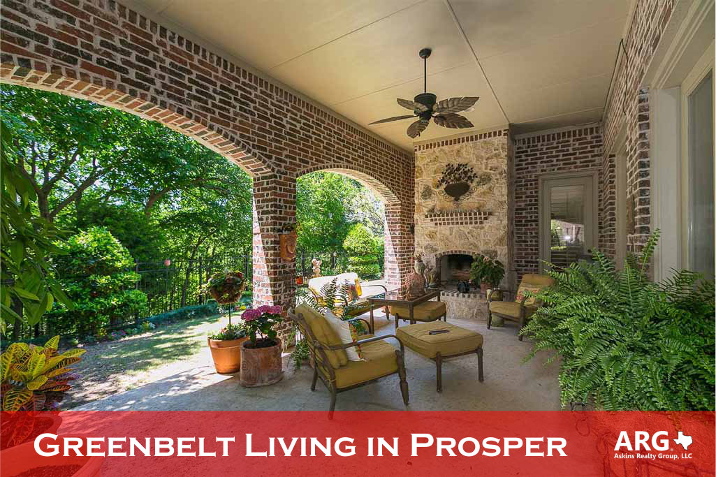 Find New Homes on Greenbelts in Prosper Texas