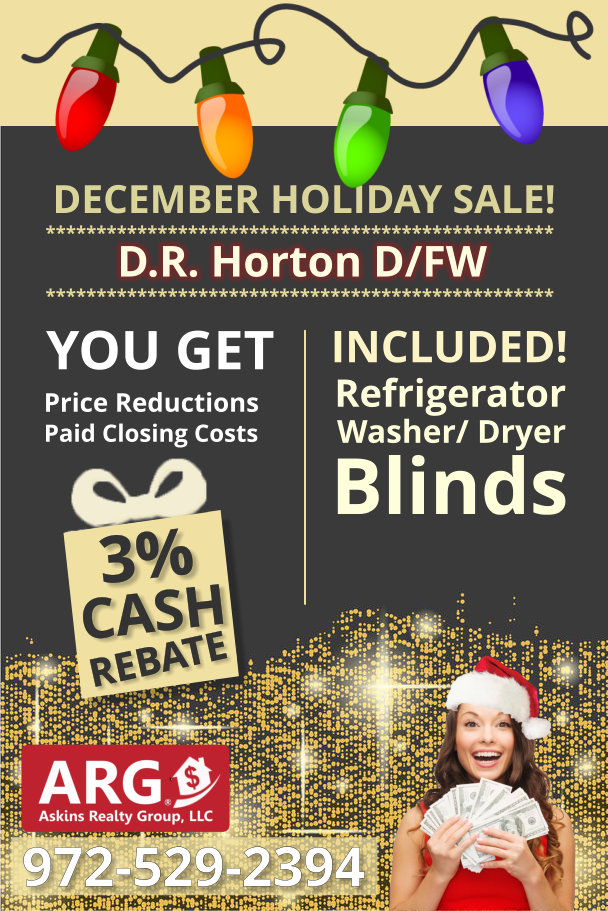 DR Horton Year-end SALE! Close in December and SAVE!