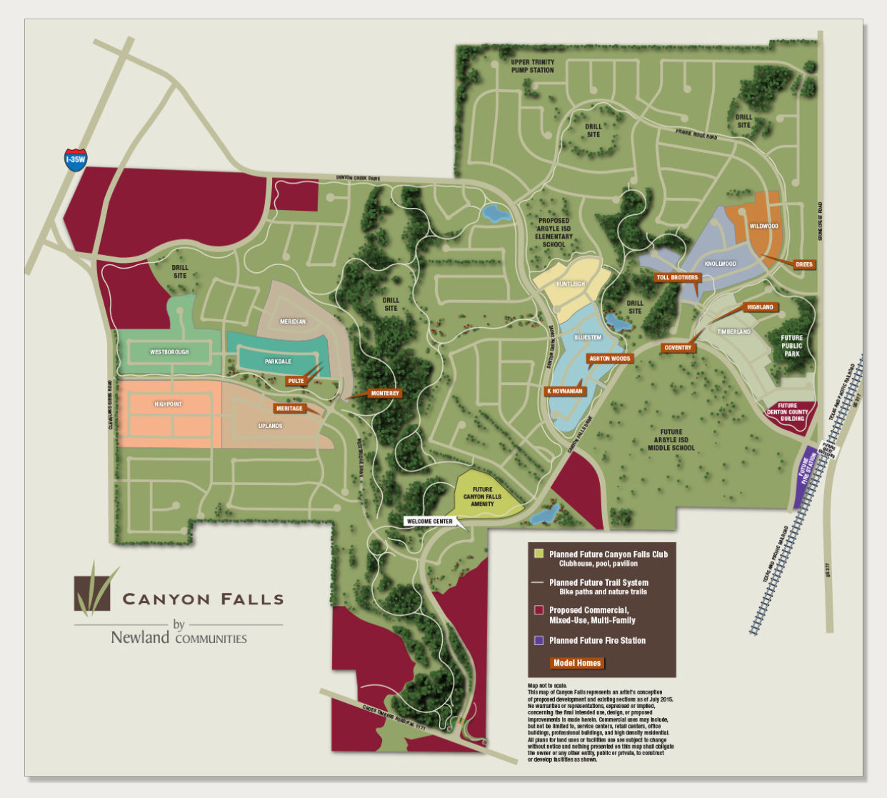 Canyon Falls Flower Mound Community Master-plan Map