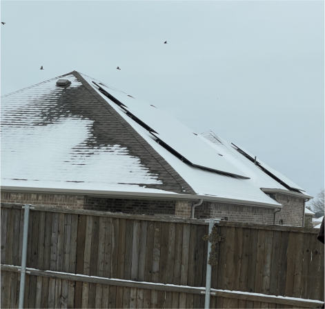 snow covered solar panels produce no electricity