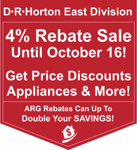 DR Horton DFW East October Sale! Get a 4% ARG Client Cash Rebate!