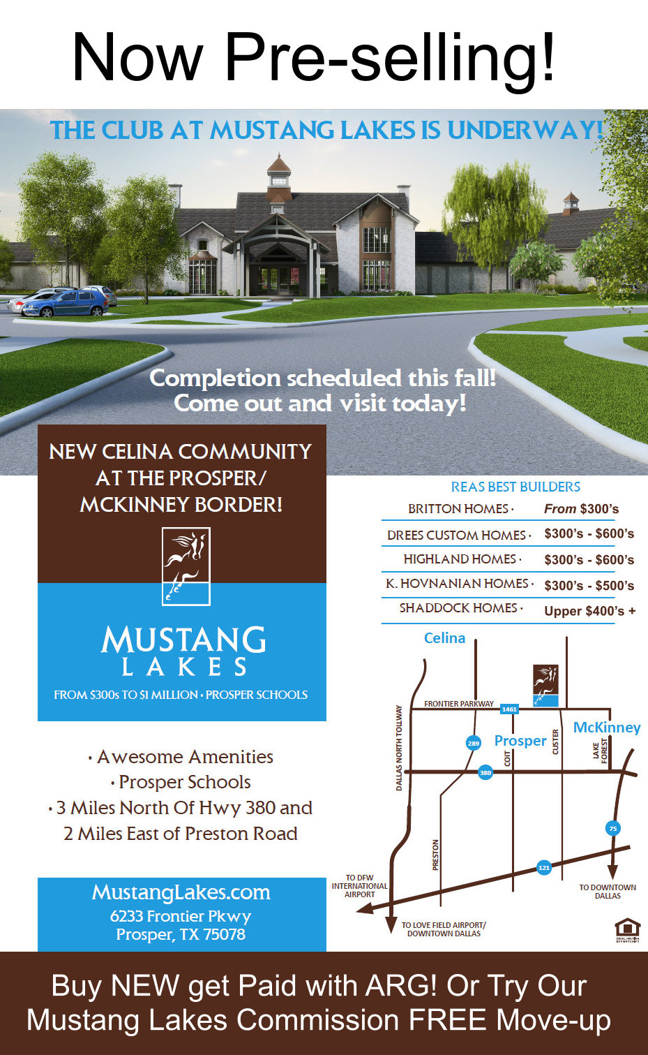 June Update - Mustang Lakes Celina - Now Selling and More!
