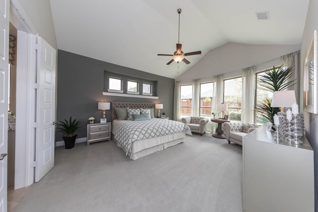 Spacious Master Bedroom with Bay Window | Coventry Model Home Star Trail Prosper