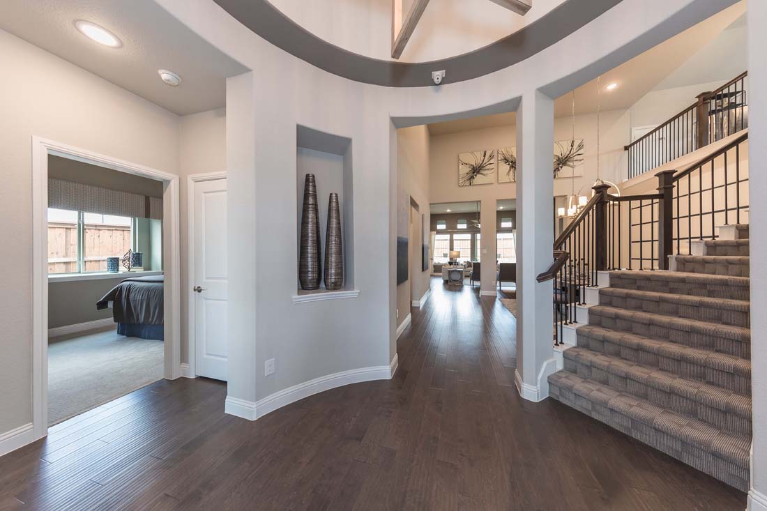 Pacesetter Homes Model Home, Cool Carpet Selection on Stairs