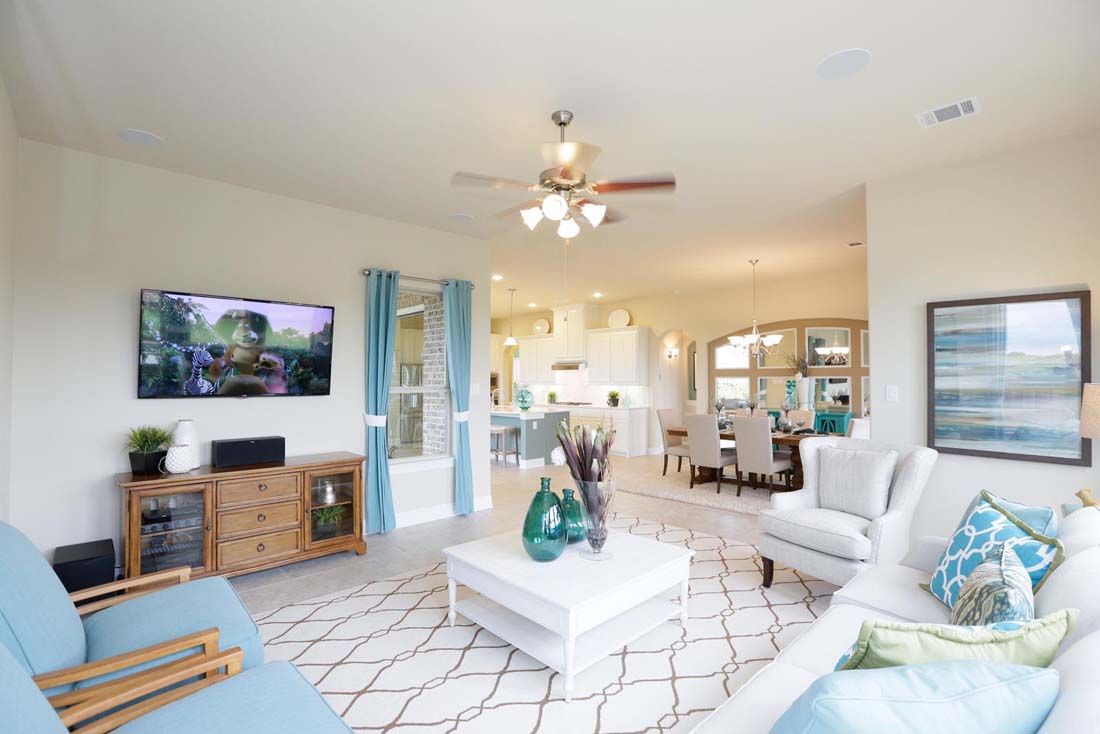 Open living space in Chesmar model home