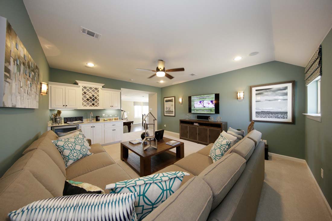Basement suite in David Weekley model home