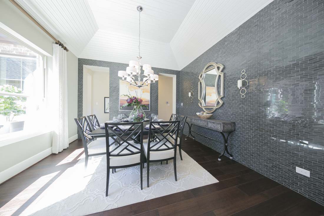 Dining room in David Weekley model home
