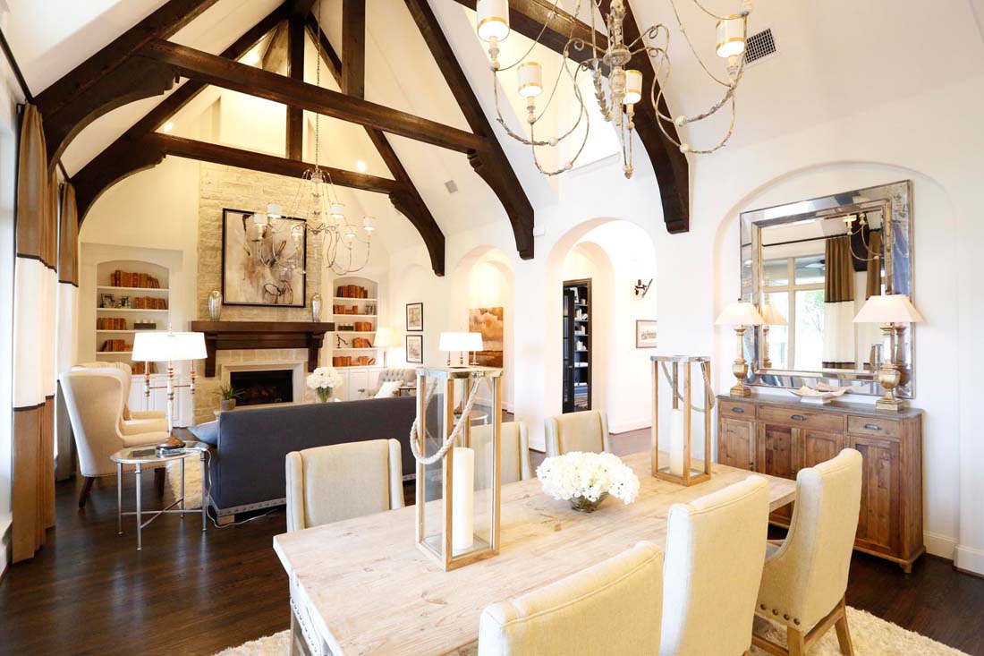 Living/Dining room in Huntington home