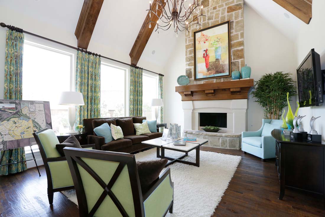 Great room in Huntington home