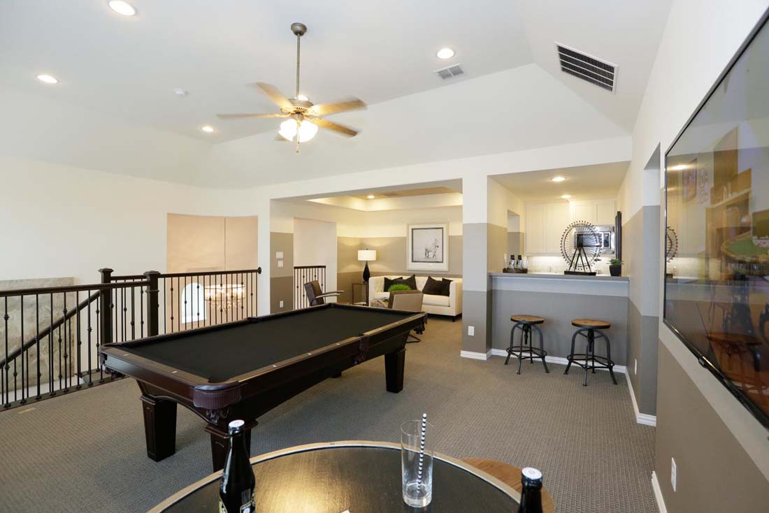Game room in Huntington home